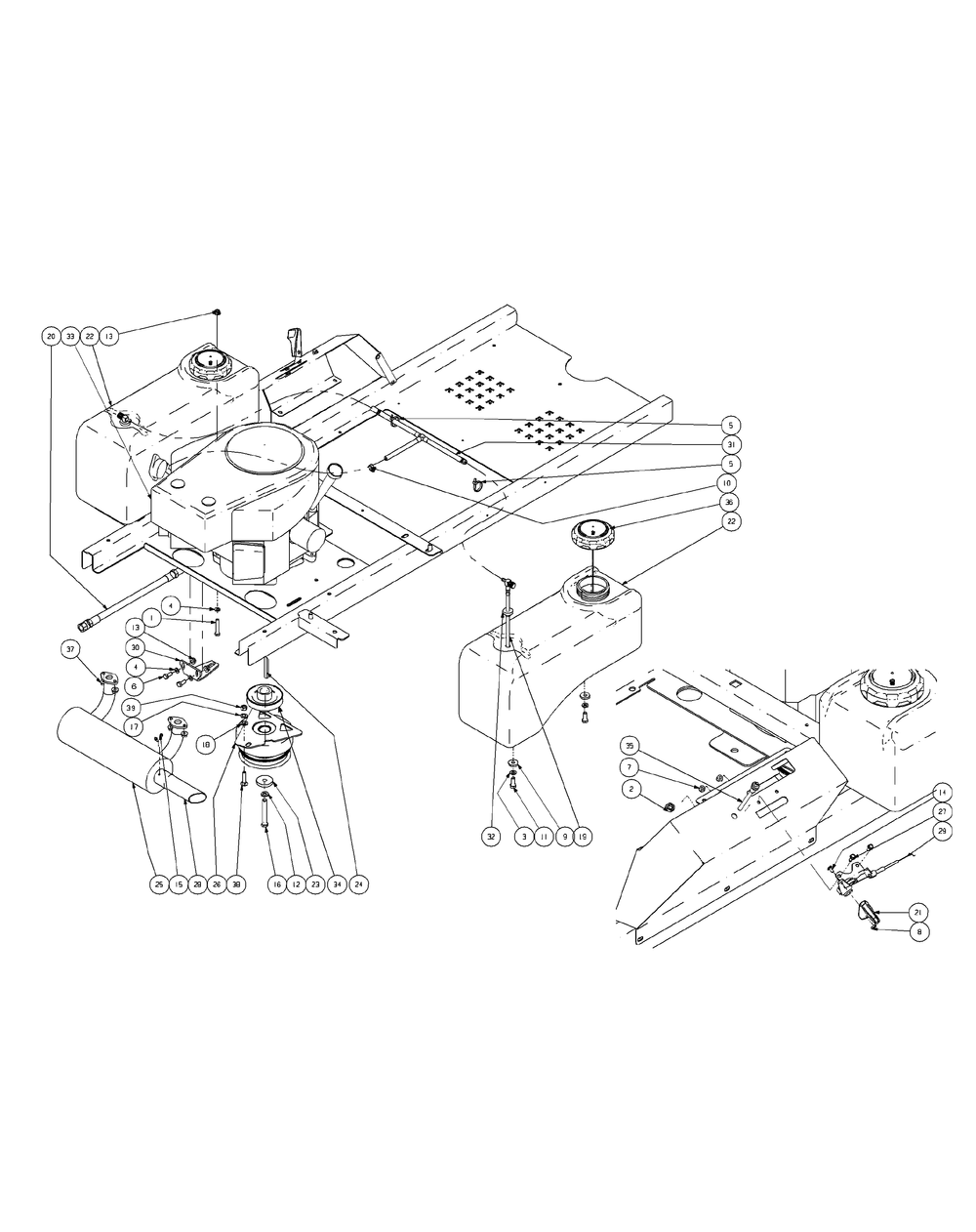 Kawasaki Engine Assembly 19hp Diagram and Parts List for ENFORCER44 53AI3AGF750-19HP Cub Cadet Lawn Tractor